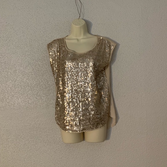Tops - Flashy gold sequence blouse